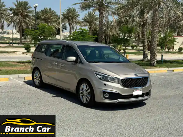 kia grand carnival 2016 (beige) mileage 153900 km, mid option alloy wheel, sensors, bluetooth, ...