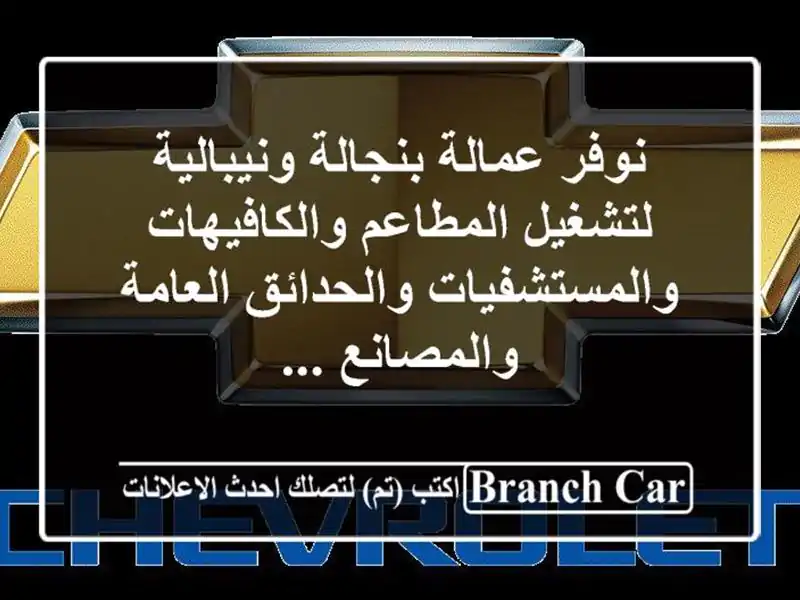 نوفر عمالة بنجالة ونيبالية لتشغيل المطاعم والكافيهات والمستشفيات والحدائق العامة والمصانع ...