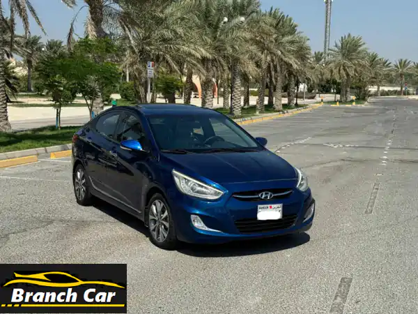 hyundai accent 2017 (blue) mileage 130250 km, mid option camera, alloy wheel, sun roof, bluetooth, .