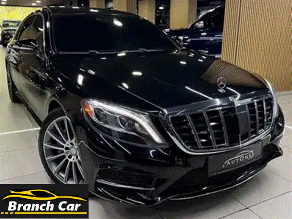 مرسيدس S-Class L 2014 سوداء فارهة: 68 ألف كم فقط، بحالة الوكالة من TGF