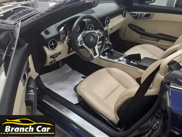 مرسيدس SLK 200 موديل 2014 مكشوفة للبيع | أزرق فاخر، صيانة وكالة، بحالة ممتازة