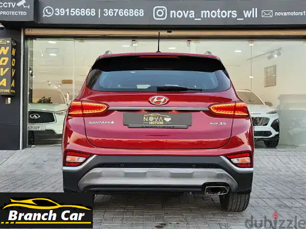هيونداي سنتافي 2019 (3.5L) فل أوبشن | وكالة البحرين | 65 ألف كم | لون خمري فخم