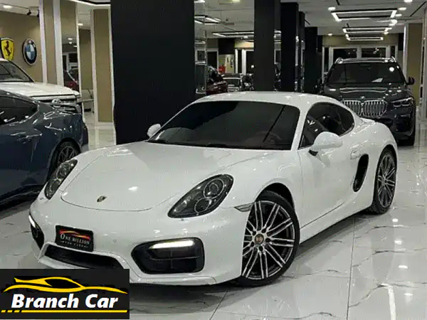 بورش كايمان 2014 وكالة عمان: 6 سلندر، أبيض/أحمر،...