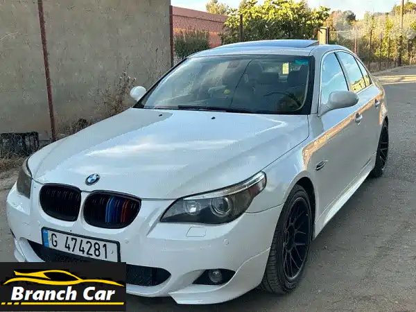 BMW الفئة الخامسة 2004 (E60 N525) بيضاء - نظافة استثنائية...