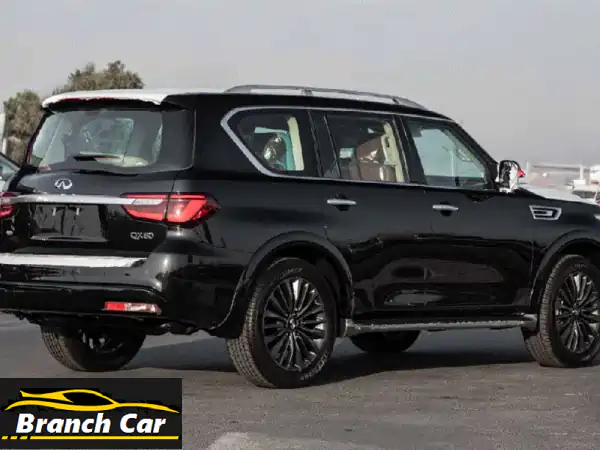 إنفينيتي QX80 2024 الجديدة: فخامة 8 مقاعد، أسود/بيج | SUV العائلي الفاخر
