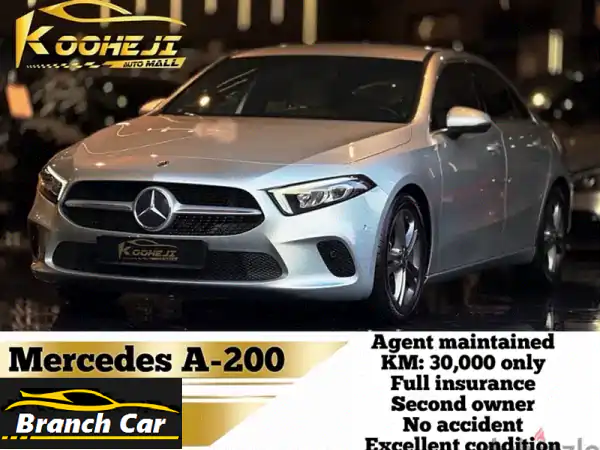 فرصة ذهبية: مرسيدس A200 موديل 2020 بحالة المصنع 30 ألف...