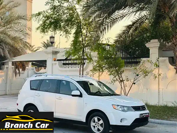 ميتسوبيشي أوتلاندر 2008 | مالك واحد، دفع رباعي 4x4، أبيض - بحالة الوكالة (1900 د.ب.)