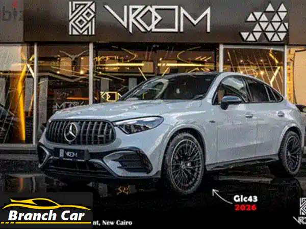 مرسيدس AMG GLC 43 2026 الجديدة كلياً: رمادي جرافيتي وأحمر - تقسيط حتى 8 سنوات!