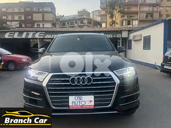 أودي Q7 2017 أسود فاخر بحالة الوكالة | بانوراما | 7 مقاعد...