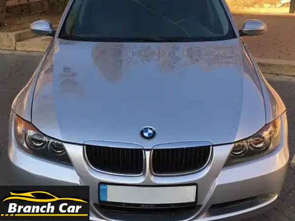 BMW E90 328i 2007 أوتوماتيك فضي/أسود - نظافة فائقة وبدون...