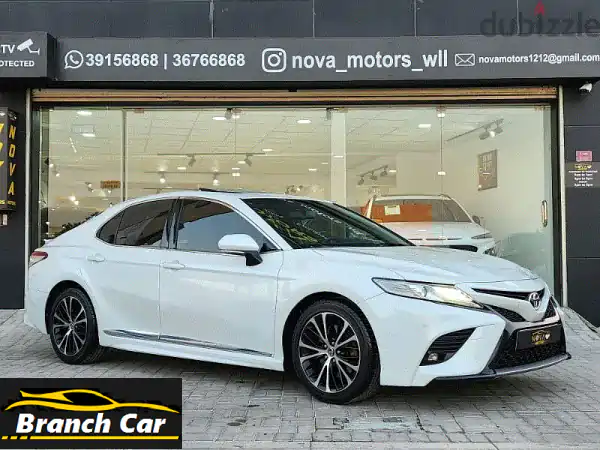 تويوتا كامري 2019 SE V6 | أبيض بجلد أحمر | وكالة البحرين |...