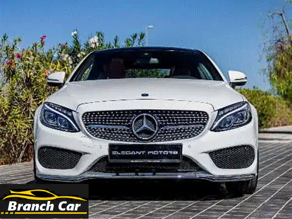مرسيدس C300 AMG 2017 | أناقة ألمانية أبيض/أحمر | بسعر 27,000$...