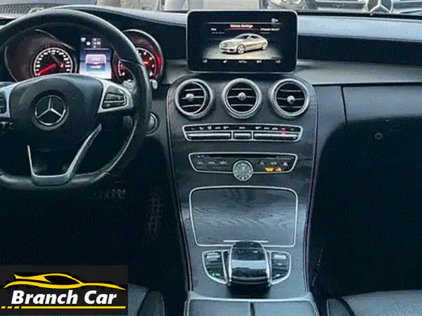 فاخرة وموثوقة: مرسيدس C-Class 2017 فل كامل - فضية - Carfax نظيف