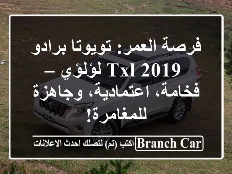 فرصة العمر: تويوتا برادو TXL 2019 لؤلؤي –...