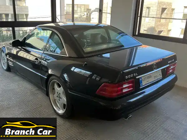 مرسيدس SL-Class 1993 (AMG 73 Look) | هارد توب بانورامي أسود |...