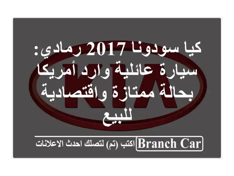 كيا سودونا 2017 رمادي: سيارة عائلية وارد أمريكا...