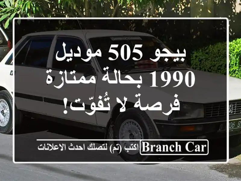 بيجو 505 موديل 1990 بحالة ممتازة - فرصة لا تُفوّت!