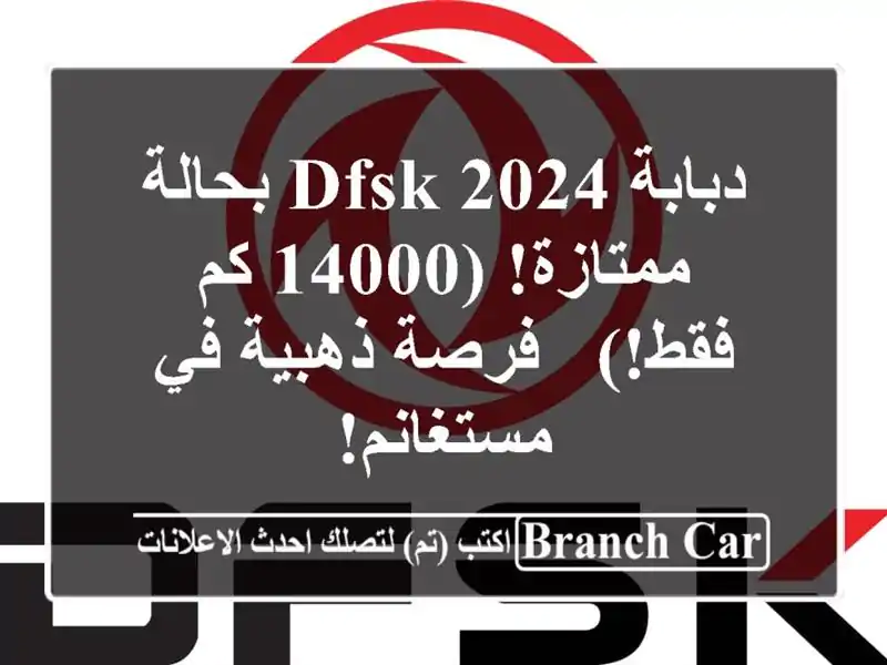 دبابة DFSK 2024 بحالة ممتازة! (14000 كم فقط!) - فرصة ذهبية...