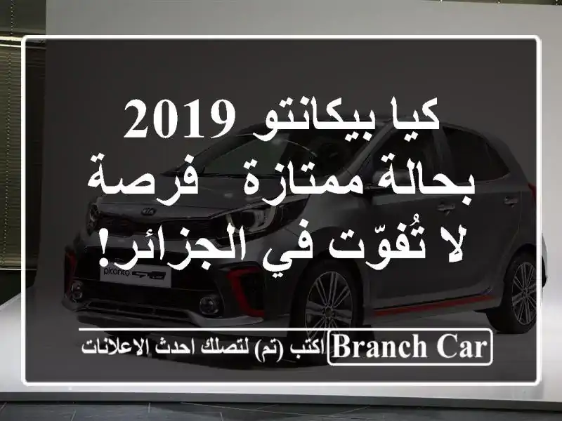 كيا بيكانتو 2019 بحالة ممتازة - فرصة لا تُفوّت في الجزائر!