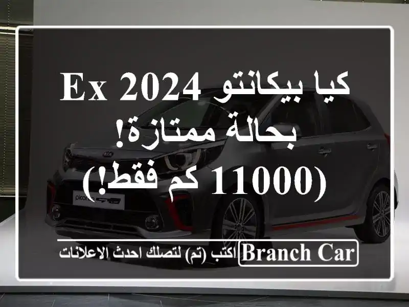 كيا بيكانتو 2024 EX - بحالة ممتازة! (11000 كم فقط!)