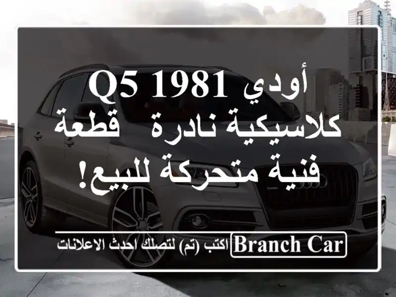 أودي Q5 1981 كلاسيكية نادرة - قطعة فنية متحركة للبيع!