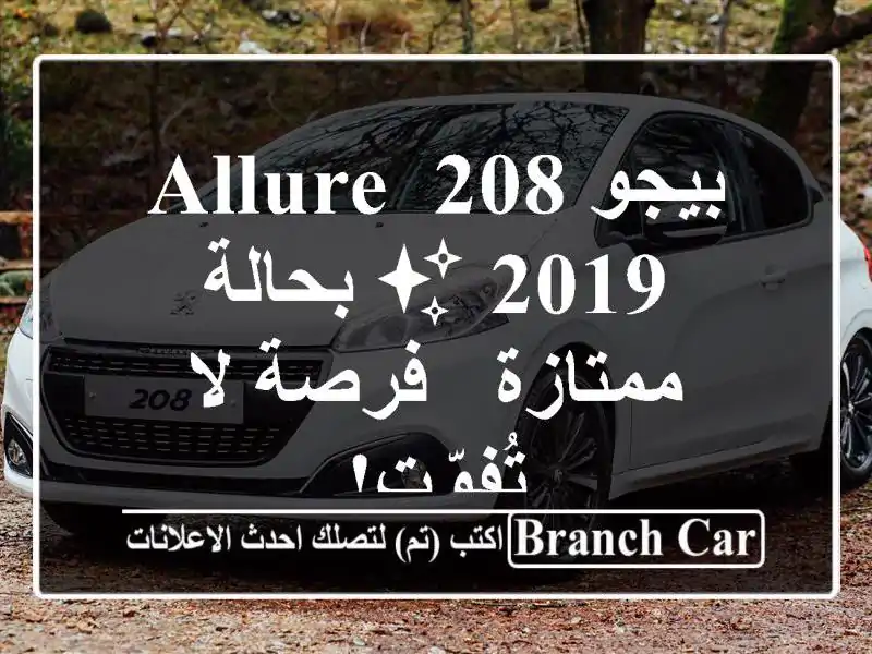 بيجو 208 Allure 2019 ✨ بحالة ممتازة - فرصة لا تُفوّت!