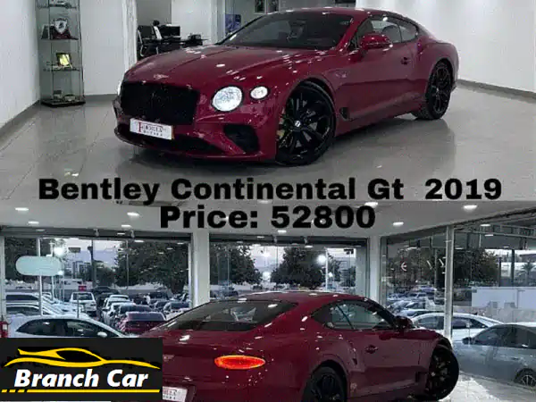 بنتلي كونتيننتال GT 2019 - إصدار فاخر للبيع! (أحمر - 38,000 كم...