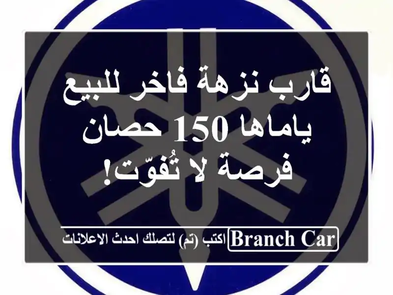 قارب نزهة فاخر للبيع - ياماها 150 حصان -  فرصة لا تُفوّت!