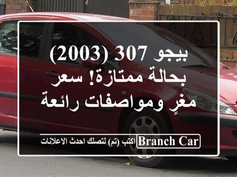 بيجو 307 (2003) بحالة ممتازة! سعر مغرٍ ومواصفات رائعة