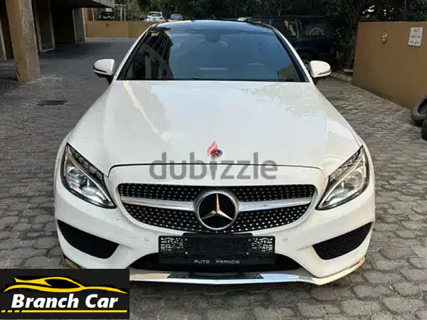مرسيدس C 300 كوبيه AMG لاين 4MATIC 2018 - بيضاء أنيقة،...