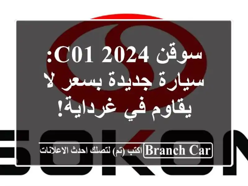 سوقن C01 2024: سيارة جديدة بسعر لا يقاوم في غرداية!