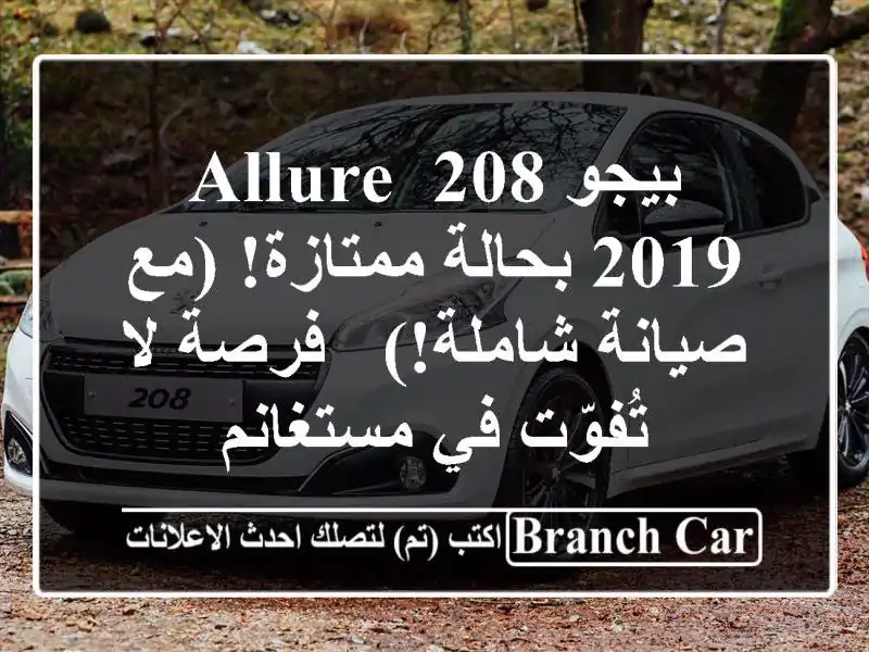بيجو 208 Allure 2019 بحالة ممتازة! (مع صيانة شاملة!) - فرصة...