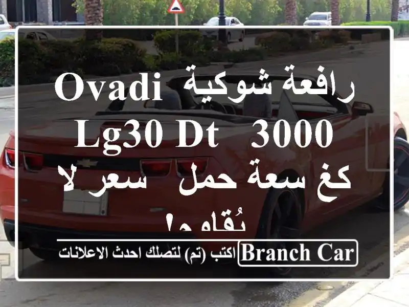 رافعة شوكية OVADI LG30 DT - 3000 كغ سعة حمل -  سعر لا يُقاوم!