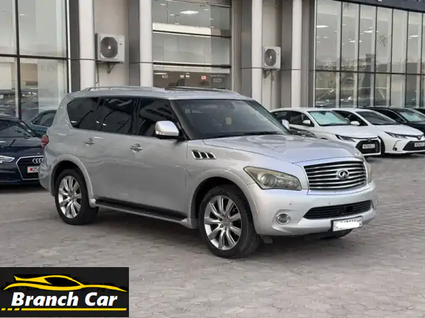 انفينيتي QX80 2014 فضية - فخامة وعملية بسعر لا يُقاوم!