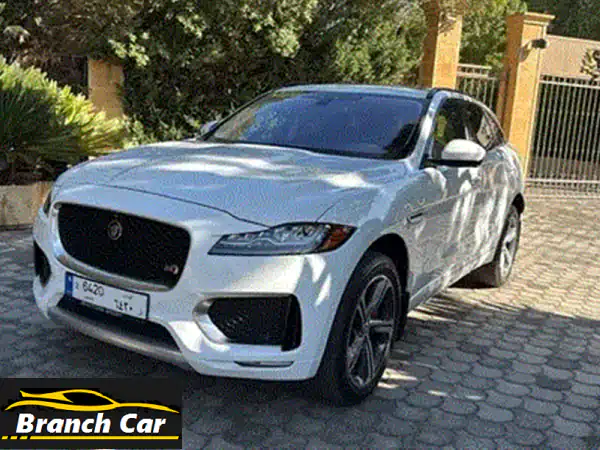 جاكوار F-Pace 2020 بيضاء - سيارة فاخرة بحالة ممتازة! (Carfax نظيف)