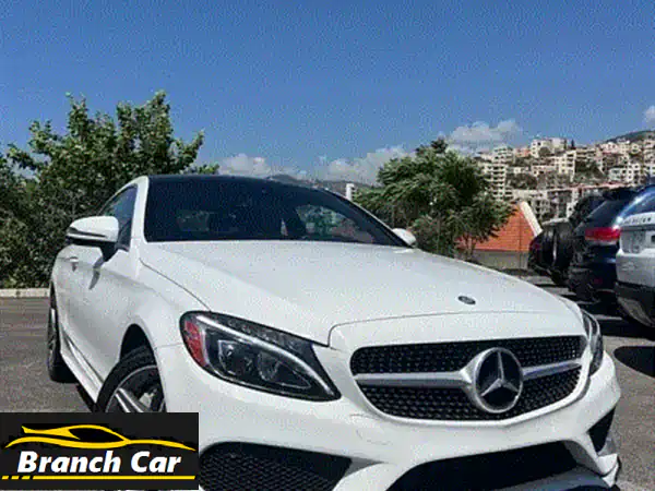مرسيدس بنز C300 كوبيه 2017 بيضاء -  فخامة رياضية...