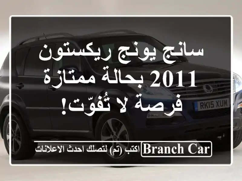 سانج يونج ريكستون 2011 بحالة ممتازة - فرصة لا تُفوّت!