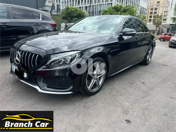 مرسيدس C-Class 2015 AMG Line - أسود أنيق، بحالة ممتازة!...