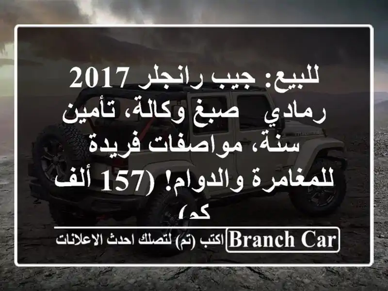 للبيع: جيب رانجلر 2017 رمادي - صبغ وكالة، تأمين...