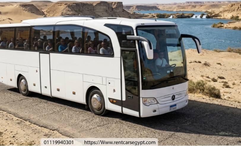 🚍 إيجار أتوبيس مرسيدس 50 راكب للإسكندرية والسخنة ومطار القاهرة – رحلات جماعية مريحة وأفضل سعر ✈️🏖️
