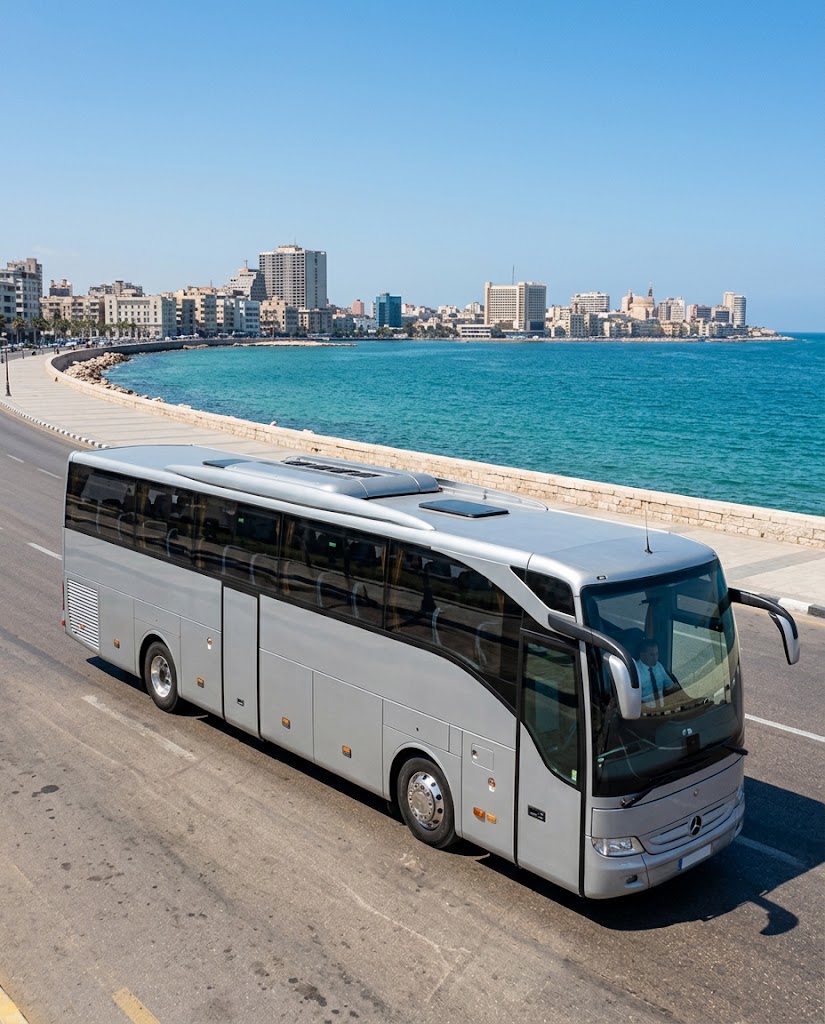 Mercedes 50-Seater Bus Rental from Cairo to Alexandria Round Trip – Same Day Private...