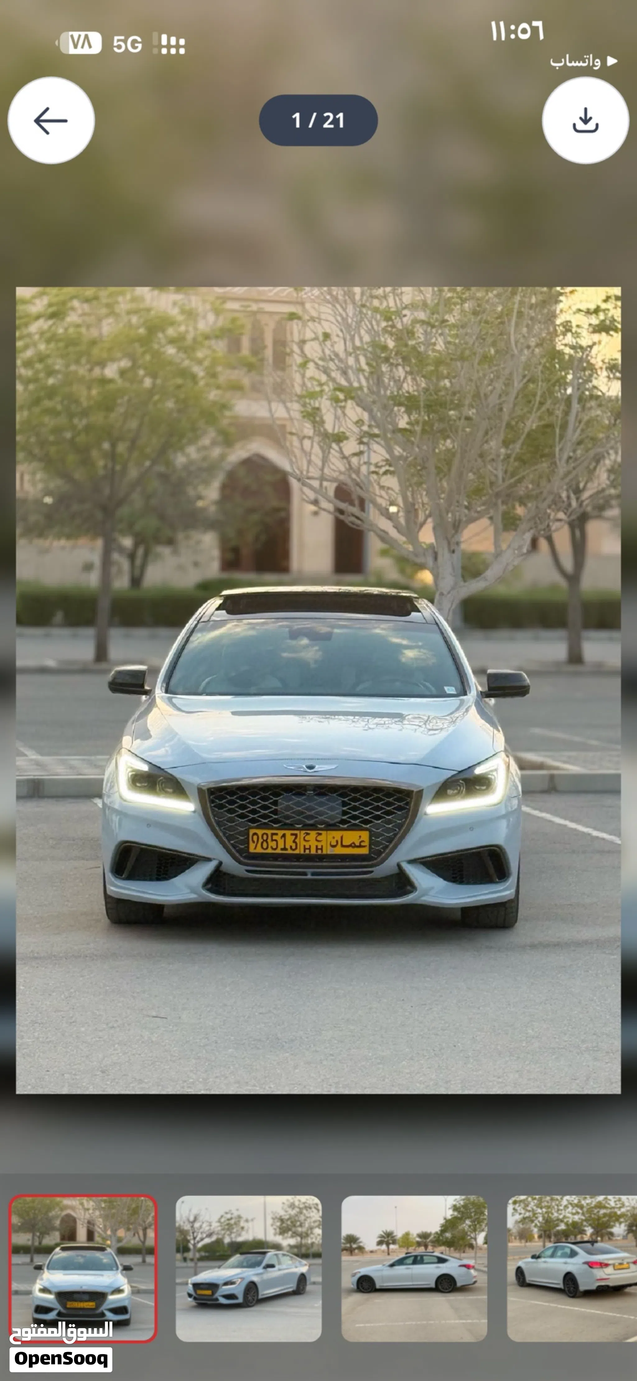 جينيسس G80 3.3TT لون نادر و مميز سيارة رياضية و اقتصادية نظيفة جدا بحالة ممتازة بدون اعطال