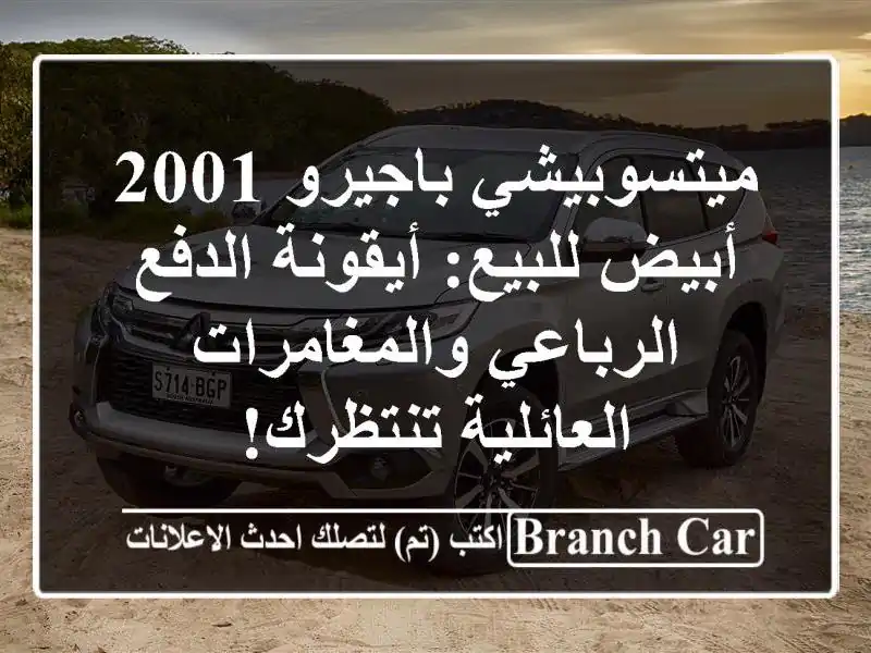 ميتسوبيشي باجيرو 2001 أبيض للبيع: أيقونة الدفع...