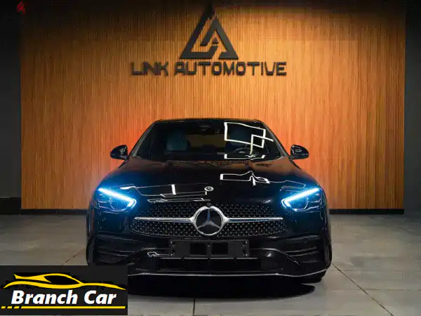 مرسيدس C180 AMG 2025 للبيع: أسود فخم، كاميرا 360، إضاءة...