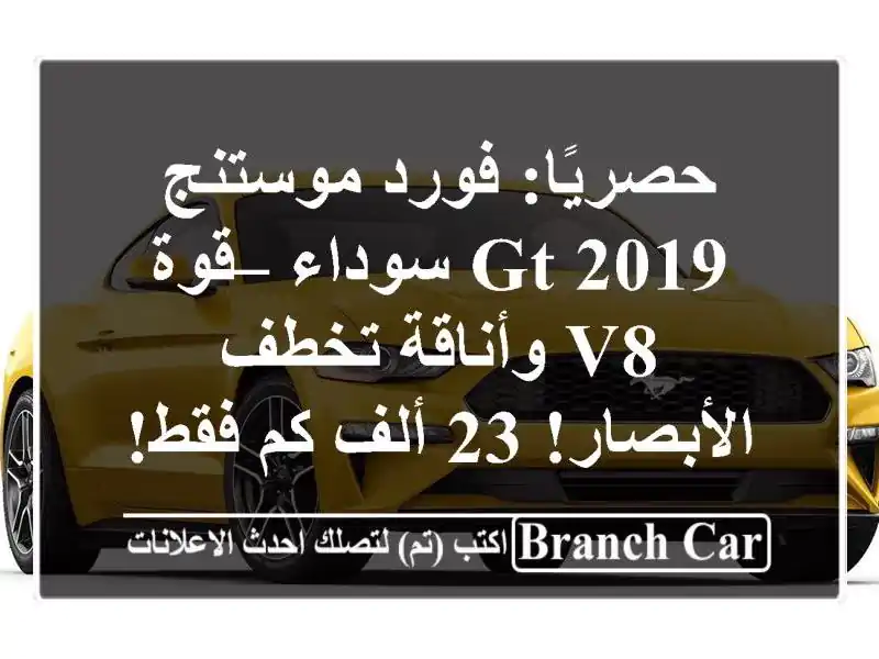 حصريًا: فورد موستنج GT 2019 سوداء – قوة V8 وأناقة...
