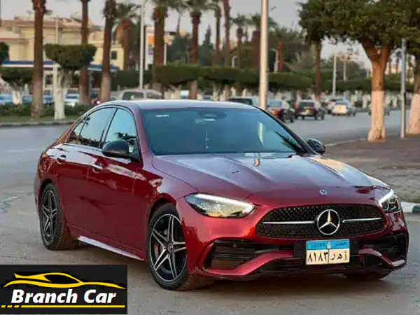 مرسيدس بنز C180 AMG موديل 2022 | اللون الأحمر الفريد |...