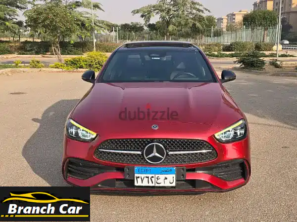 مرسيدس C180 AMG 2022 Black Edition: أحمر فريد | بانوراما | 37 ألف كم...