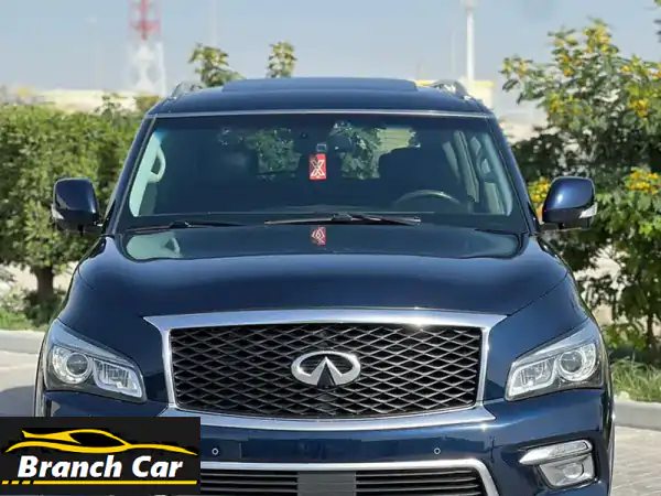 انفينيتي QX80 2016 أزرق (فل أوبشن) | وكالة البحرين | خالية...