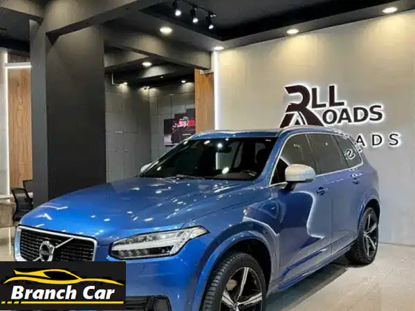 فولفو XC90 T6 R-Design 2016 أزرق - 7 مقاعد، جلد فاخر، صيانة...