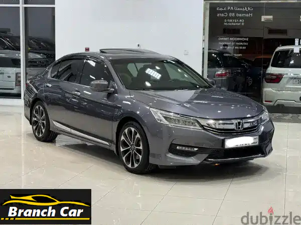فرصة ذهبية: هوندا أكورد 2017 رمادي | 62 ألف كم | مواصفات...